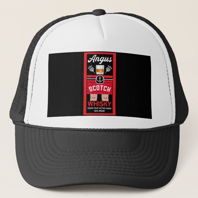 Gorra De Camionero Funny Scotch Whisky Serving Trae (Anverso)