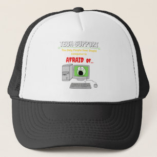Gorra De Camionero Funny Tech Support Estúpido Computadora Temerosa D