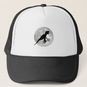 Gorra De Camionero Funny Trex Flying Moon Design