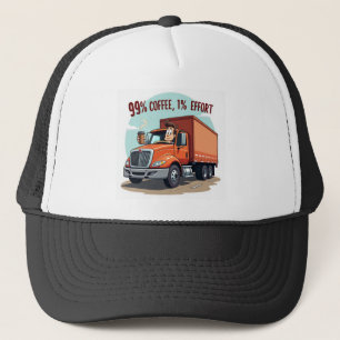 Gorra De Camionero Funny Trucker Hat -99% café 1% esfuerzo