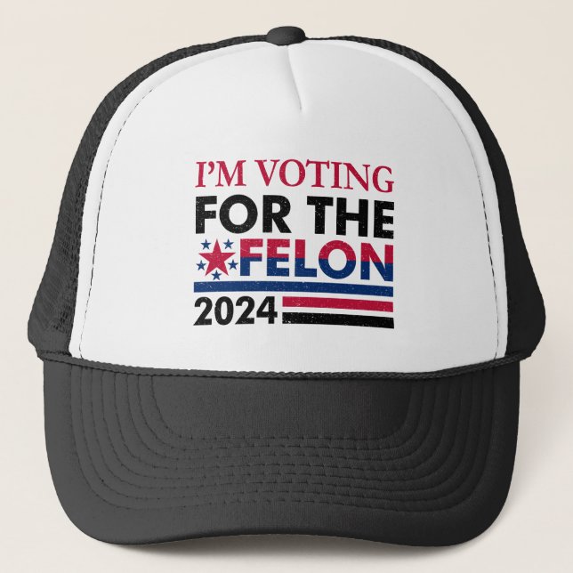 Gorra De Camionero Funny Trump Felon (Anverso)