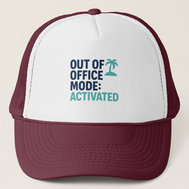 Gorra De Camionero Funny Vacation Trucker Hat - Work Break Gift (Anverso)