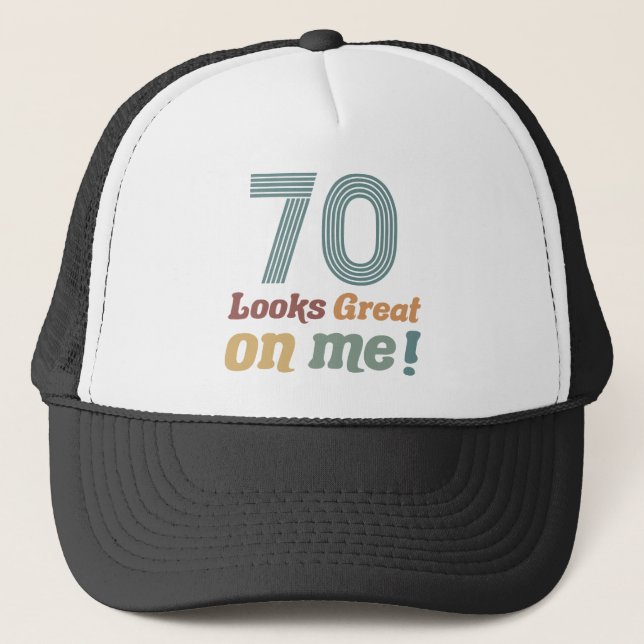 Gorra De Camionero Funny Vintage 70 cumpleaños (Anverso)