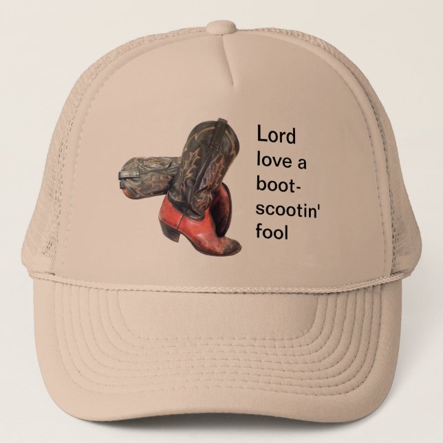 Gorra De Camionero Funny Western Cowboy Boot Scoot (Anverso)