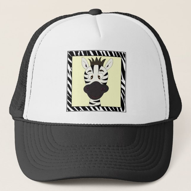 Gorra De Camionero Funny zebra personalizado (Anverso)