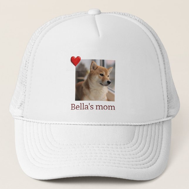 Gorra De Camionero Fur Mama Love – Cute Dog Photo Hat (Anverso)