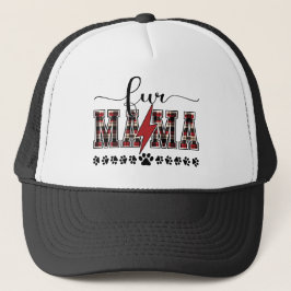 Gorra De Camionero Fur Mama Plaid Trucker Hat