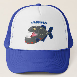 Gorra De Camionero Furioso ilustracion personalizado de piranha