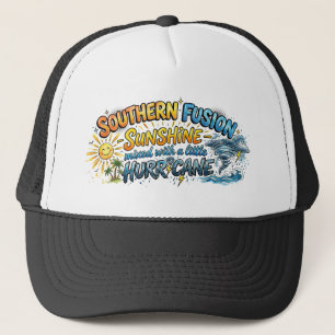 Gorra De Camionero Fusión sureña Huracán soleado Sassy Beach