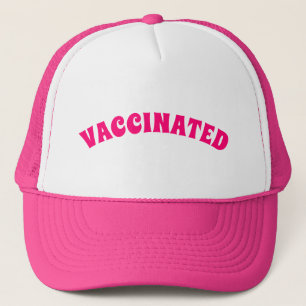 Gorra De Camionero Fussia blanca rosa caliente vacunada