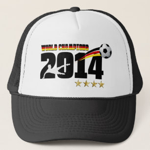 Gorra De Camionero Fútbol 2014 del campeón del mundo de la bandera de