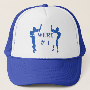 GORRA DE CAMIONERO FÚTBOL AZUL Y BLANCO