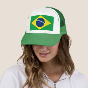 Gorra De Camionero Fútbol Brasil 2022 con bandera