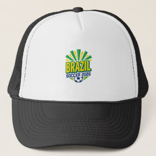 Gorra De Camionero Fútbol Brasil 2026 Fútbol Negrita Tipografía País