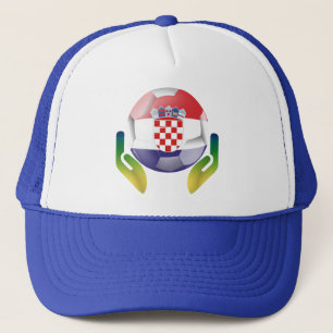 Gorra De Camionero Fútbol en Croacia en manos protegidas