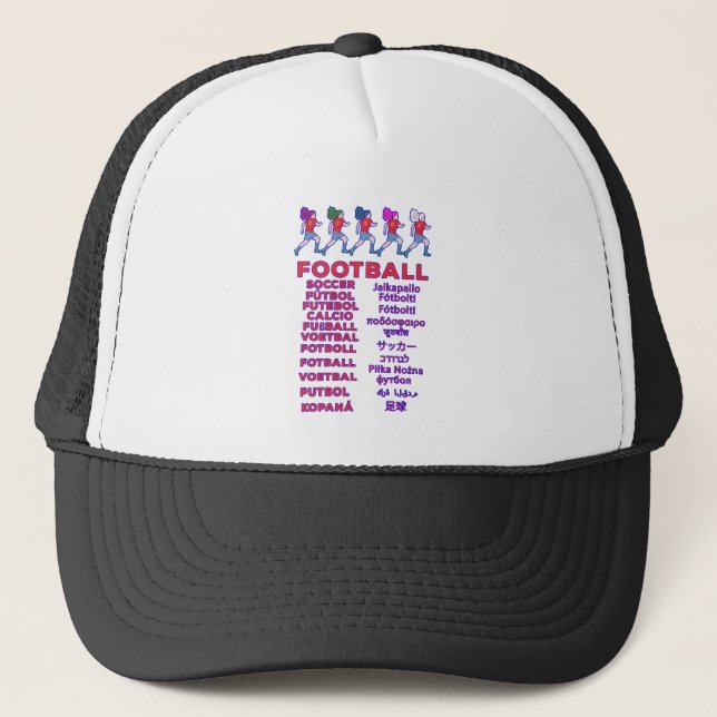 Gorra De Camionero Fútbol en múltiples idiomas - Calcio Soc fußball (Anverso)