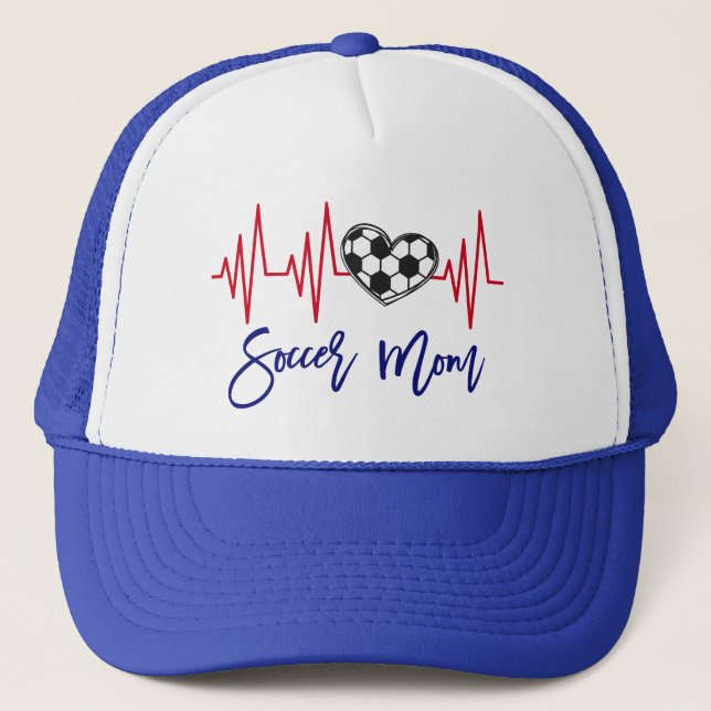 Gorra De Camionero Fútbol Mamá latido (Anverso)