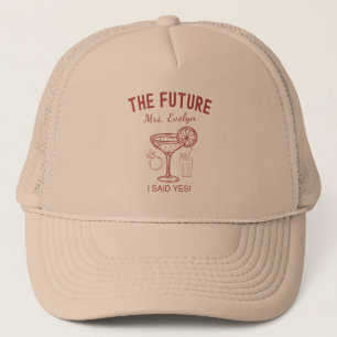 Gorra De Camionero Futura Señora Regalo de Compromiso Nombre Personal