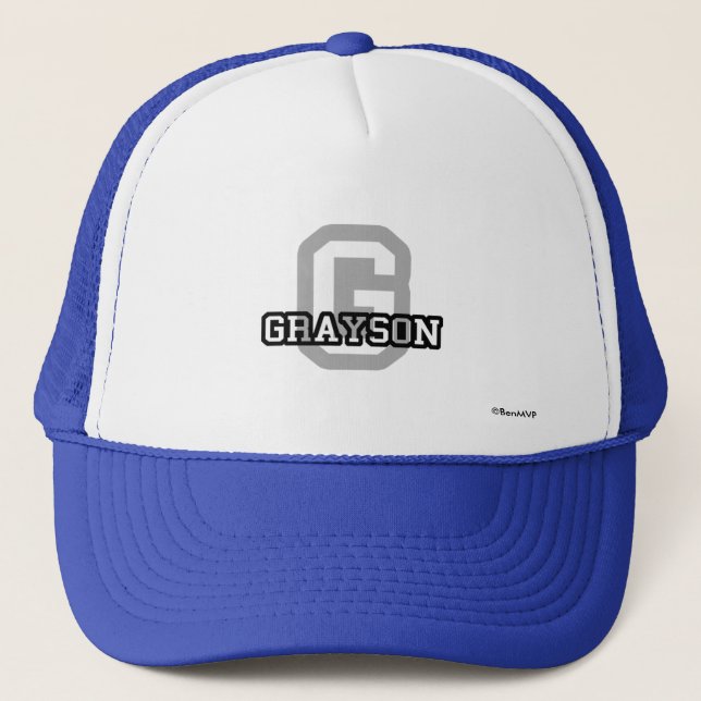 Gorra De Camionero G está para Grayson (Anverso)