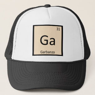 Gorra De Camionero Ga - Símbolo de tabla periódica de química ganader