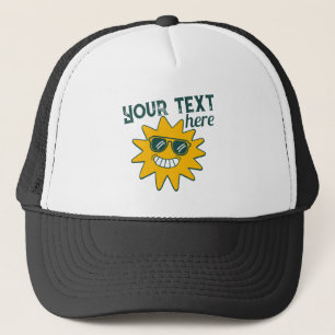 Gorra De Camionero Gafas de sol amarillas felices vacaciones de veran