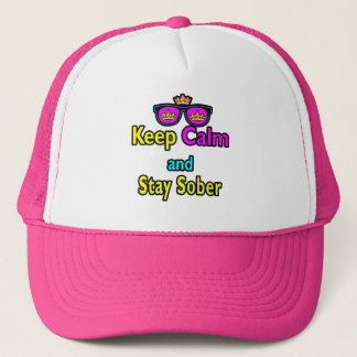 Gorra De Camionero Gafas de sol Corona Parodia Mantén la Calma y Mant