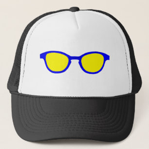 Gorra De Camionero Gafas De Sol Rim Azul Lente Amarilla El MUSEO Zazz