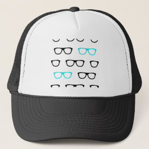 Gorra De Camionero gafas geeky geek azul