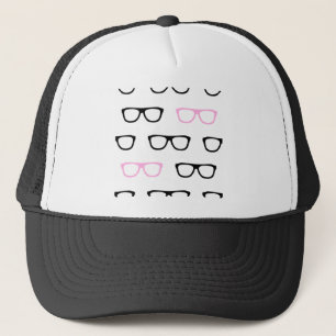 Gorra De Camionero gafas geeky geek rosa