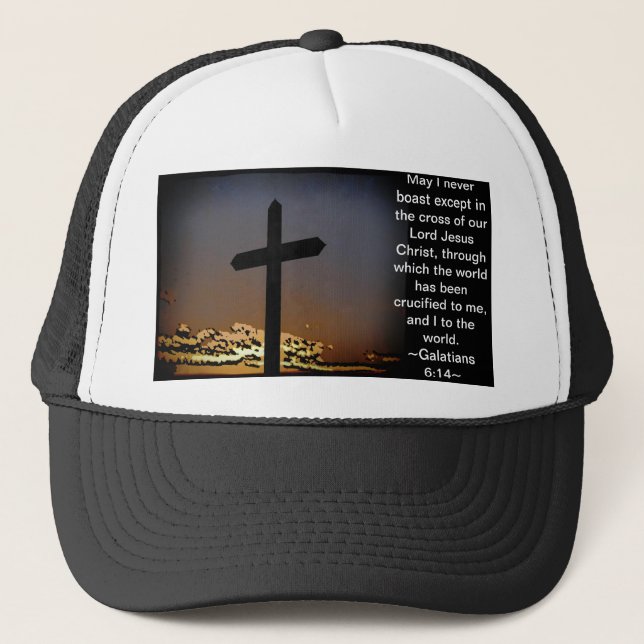 Gorra De Camionero Galatianos 6:14 (Anverso)