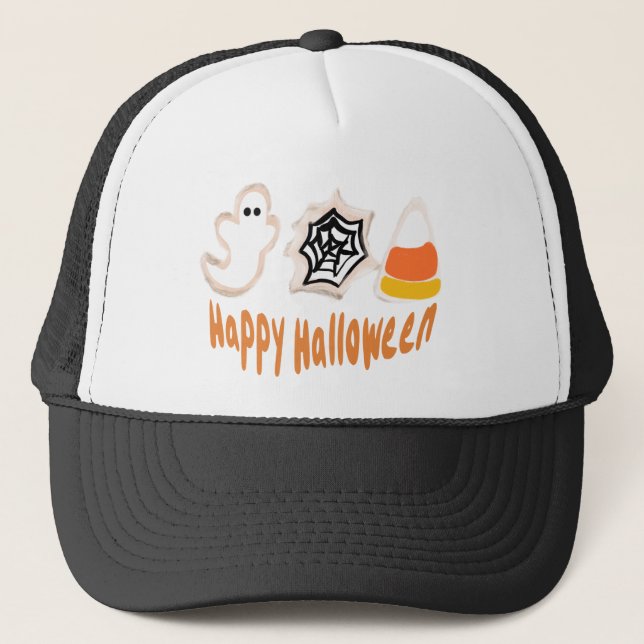 Gorra De Camionero Galletas de Halloween Panadero Horneando  (Anverso)