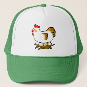 Gorra De Camionero Gallina de Dibujos Animados Adorable en el Nido co