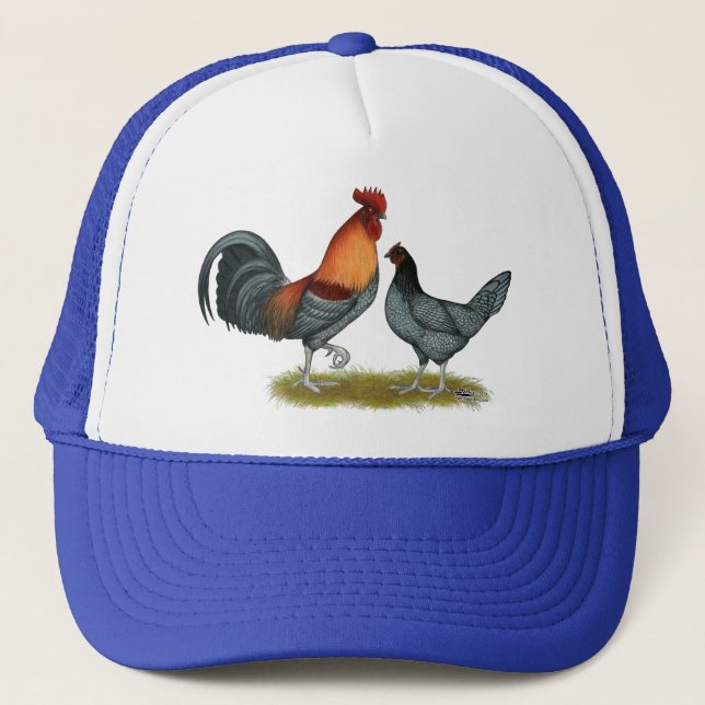 Gorra De Camionero Gallina del azul de Delaware (Anverso)