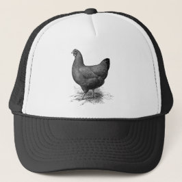 Gorra De Camionero gallina del rojo de Rhode Island