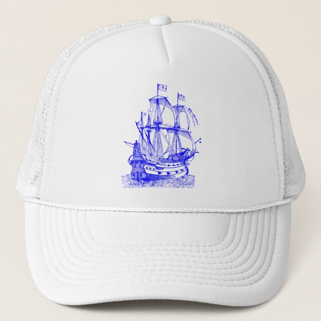 Gorra De Camionero Gallión - Azul (Anverso)