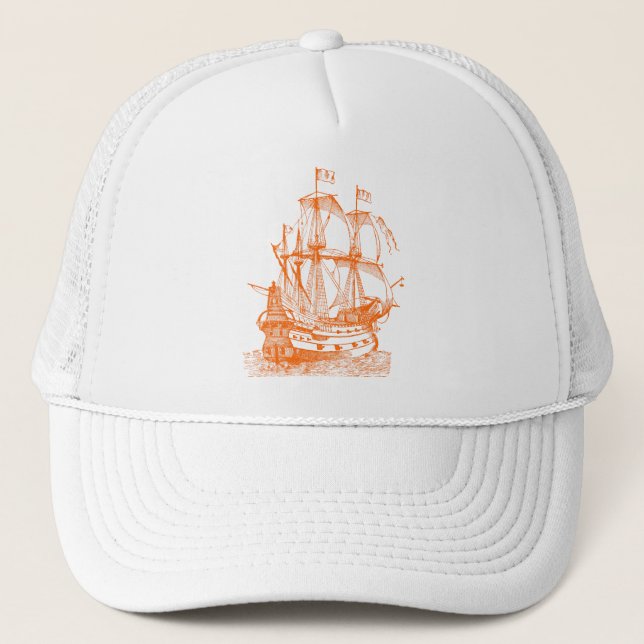 Gorra De Camionero Gallión - Naranja (Anverso)