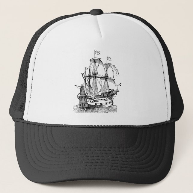 Gorra De Camionero Gallión - Negro (Anverso)