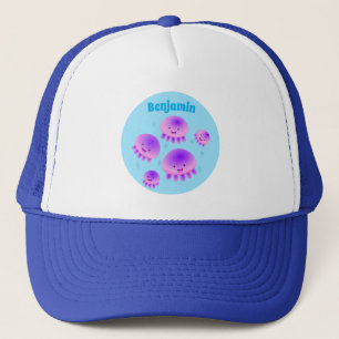 Gorra De Camionero Gallito rosa morado kawaii personalizado