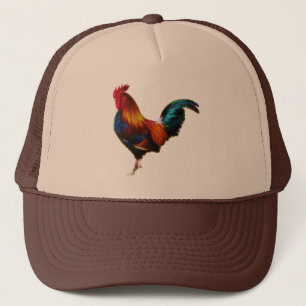 Gorra De Camionero Gallo de la Leghorn de Fractalius