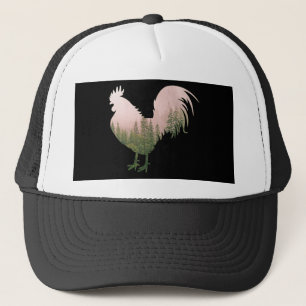 GORRA DE CAMIONERO GALLO DE LA NATURALEZA ESTILO BOSQUE