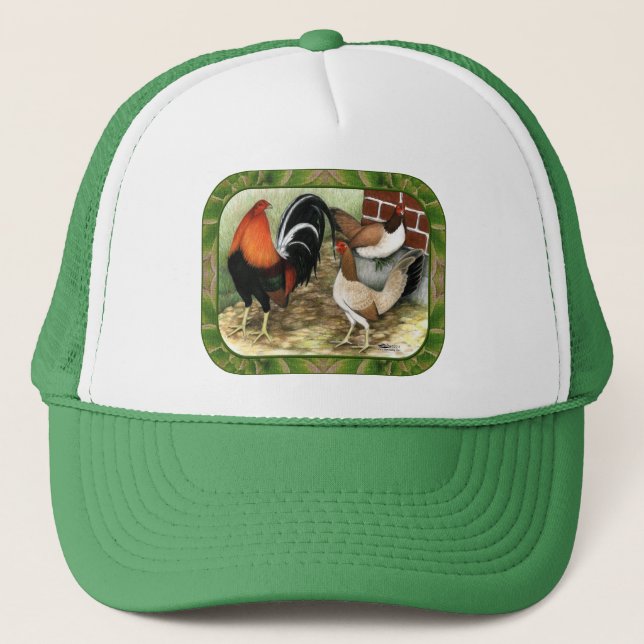 Gorra De Camionero Gamefowl en la granja (Anverso)