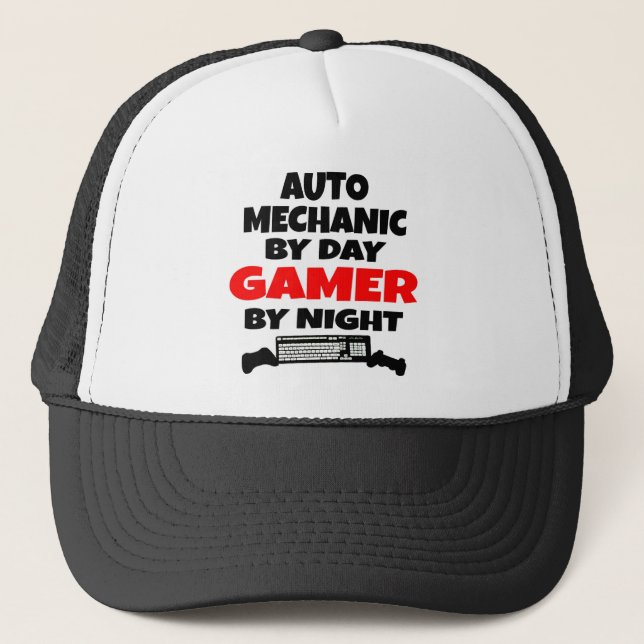 Gorra De Camionero Gamer mecánico automático (Anverso)