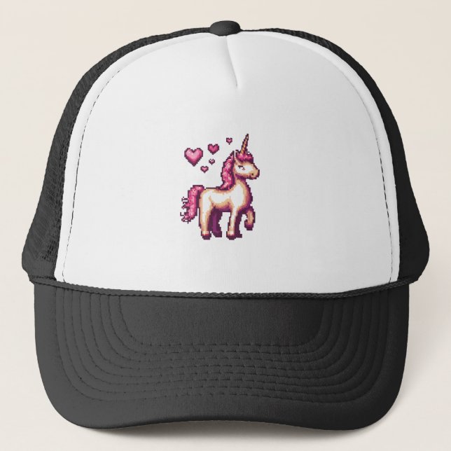 Gorra De Camionero Gamer Pixel Unicorn (1) (Anverso)