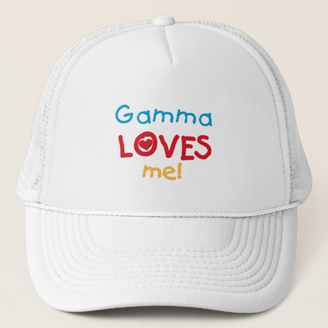 Gorra De Camionero Gamma me ama camisetas y regalos (Anverso)
