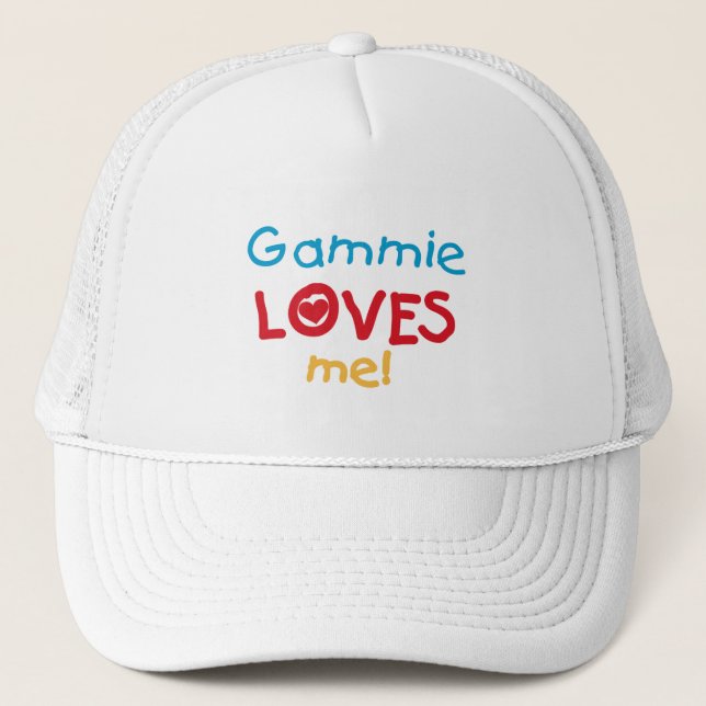 Gorra De Camionero Gammie me ama camisetas y regalos (Anverso)
