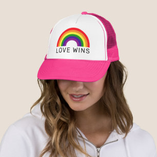 Gorra De Camionero Gana el Arcoíris de Colores del Orgullo LGBTQ