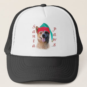 Gorra De Camionero Ganado ganadero australiano Perro Santa Paws