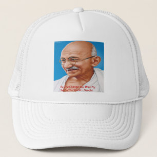 Gorra De Camionero Gandhi & Sé el Cambio Cita