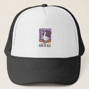 Gorra De Camionero Ganso de Bruja de Halloween Honk o Tratar