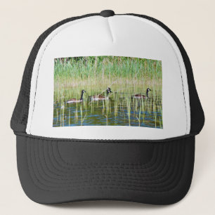 Gorra De Camionero Gansos canadienses que nadan